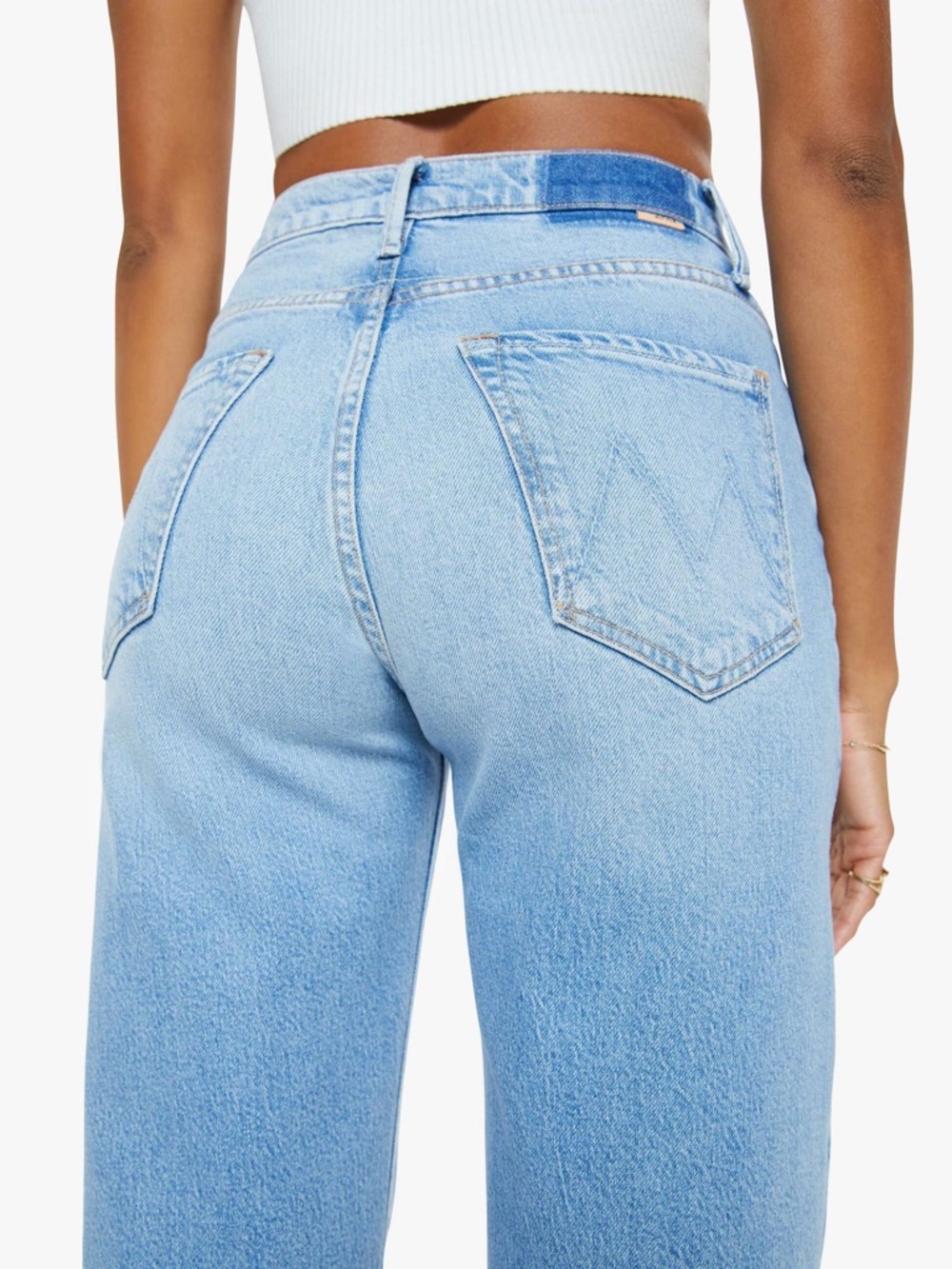 MOTHER Lil’ Lasso Sneak Jeans in shade “Sow Surreal” size 28 NWOT - Picture 4 of 12